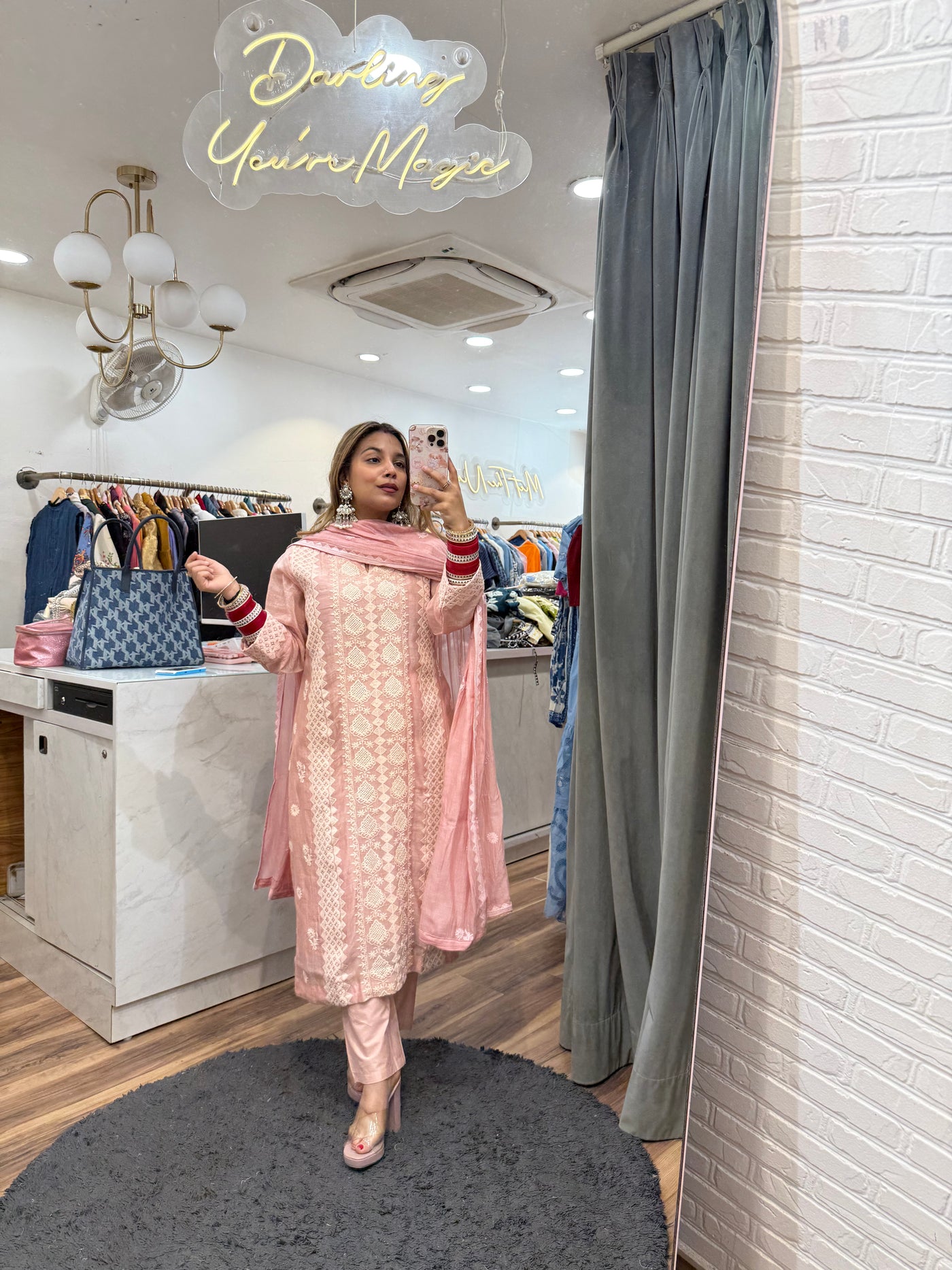 “Midra” - Pure Chikankari Lucknowi Three Piece set