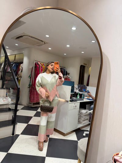 “Chevron” - Woollen Two Piece set