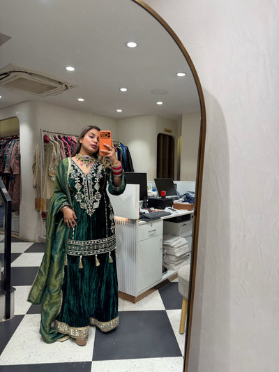 “Maharani” - Velvet Three Piece set