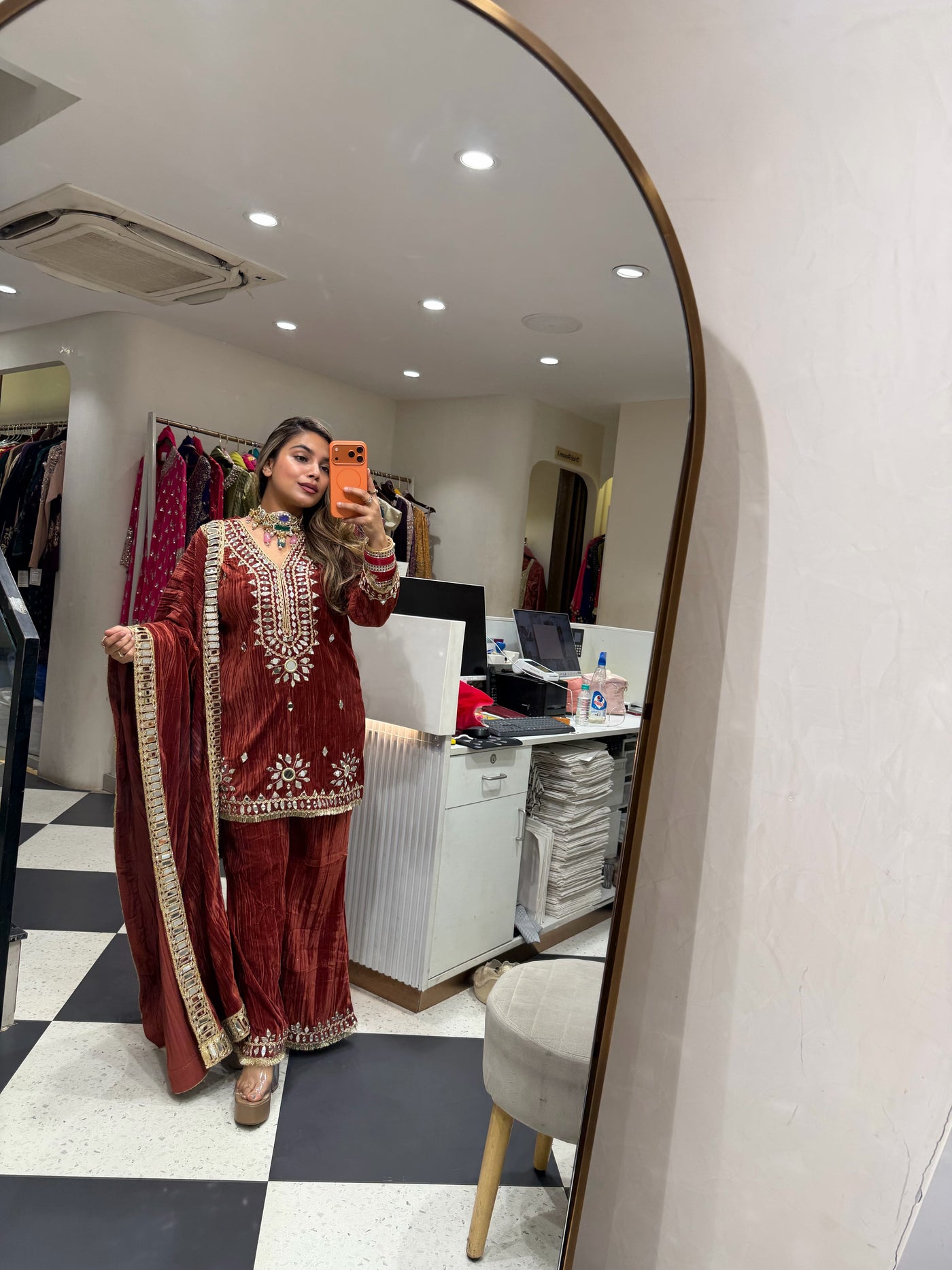 “Shamira” - Velvet Three Piece set