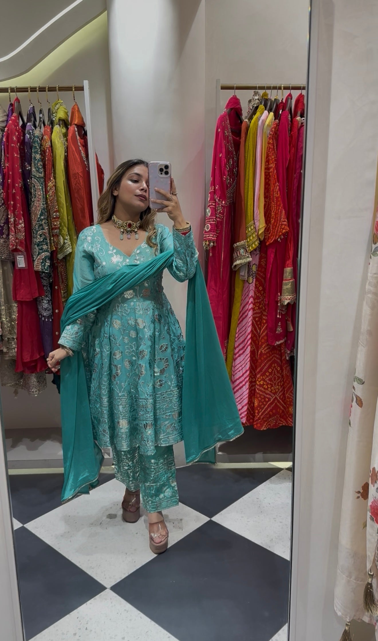 “Desina” - Three Piece Anarkali Set