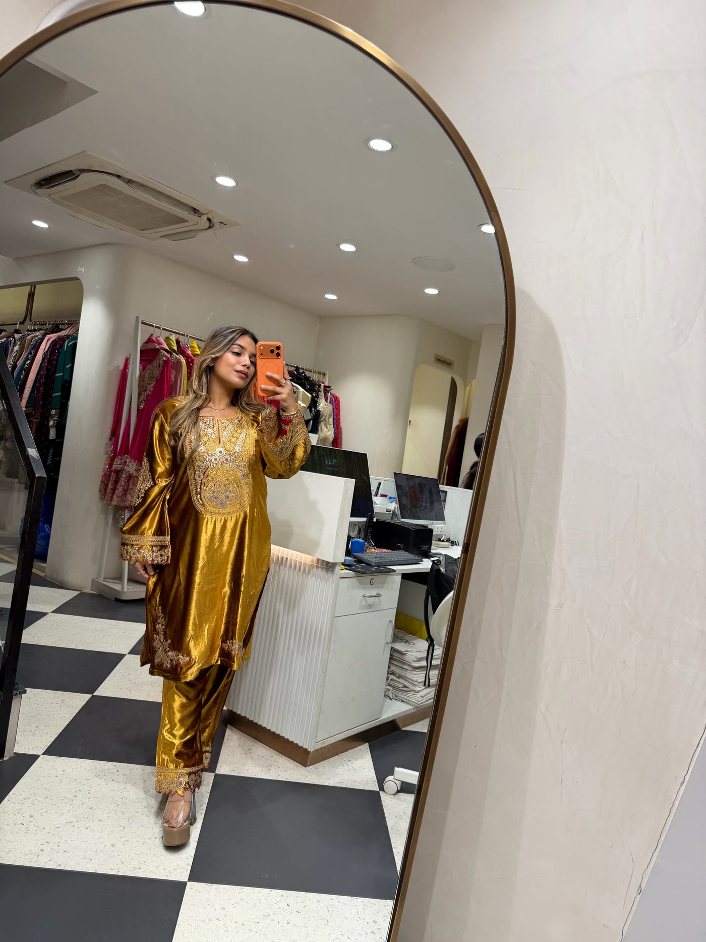 “Mirza”- Velvet Two Piece set