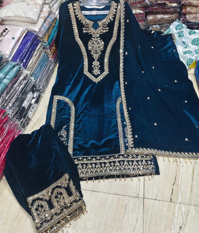 “Sabah” - Velvet Three Piece set