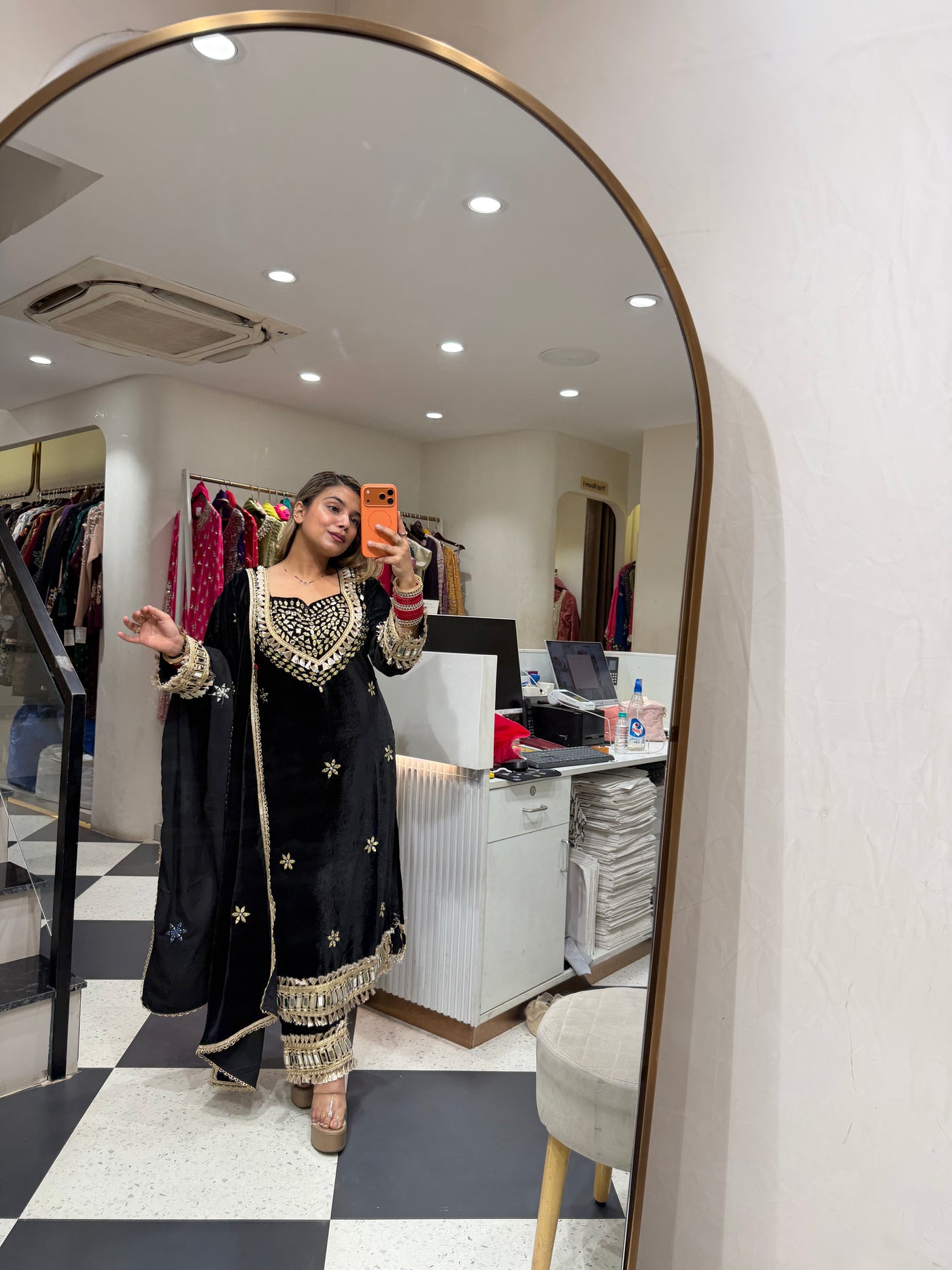 “Vruti” - Velvet Three Piece set