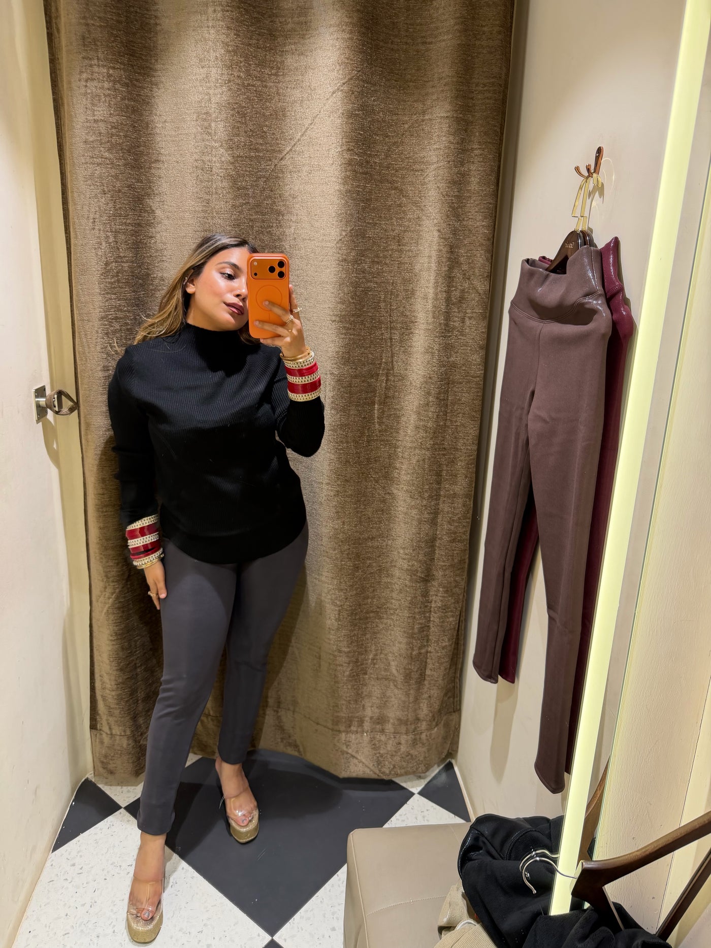 “Aishi” - Faux Leather Fur Jeggings