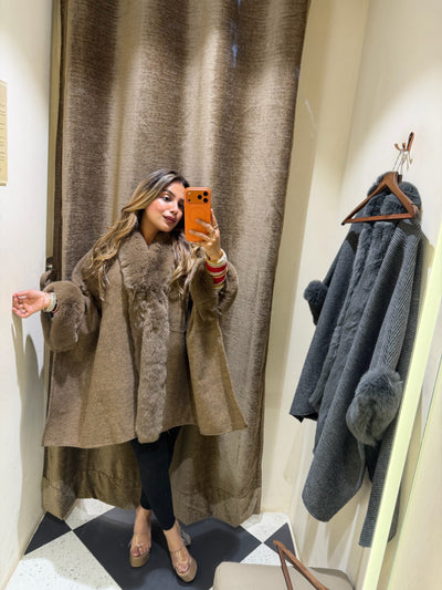 “Shyma” - Woollen Fur Cape