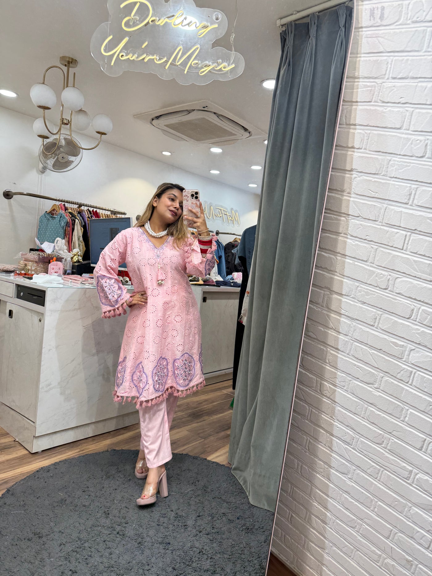 “Belma” - Cotton Schiffli Two Piece set