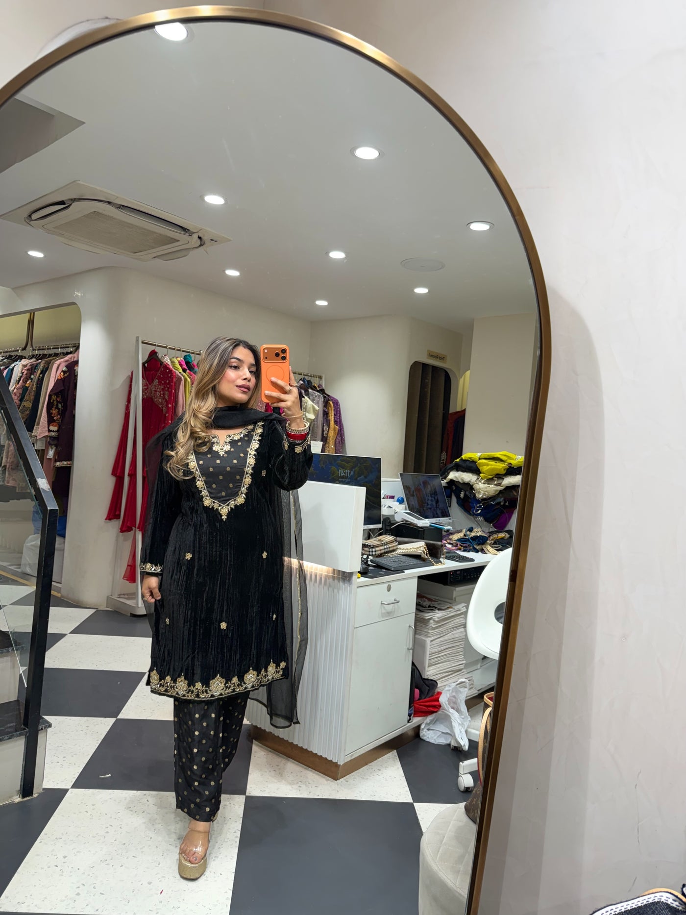 “Mehnooba” - Velvet Three Piece set