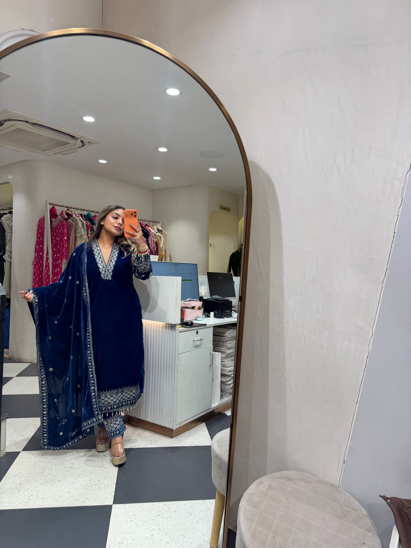 “Amanya” - Velvet Three Piece set