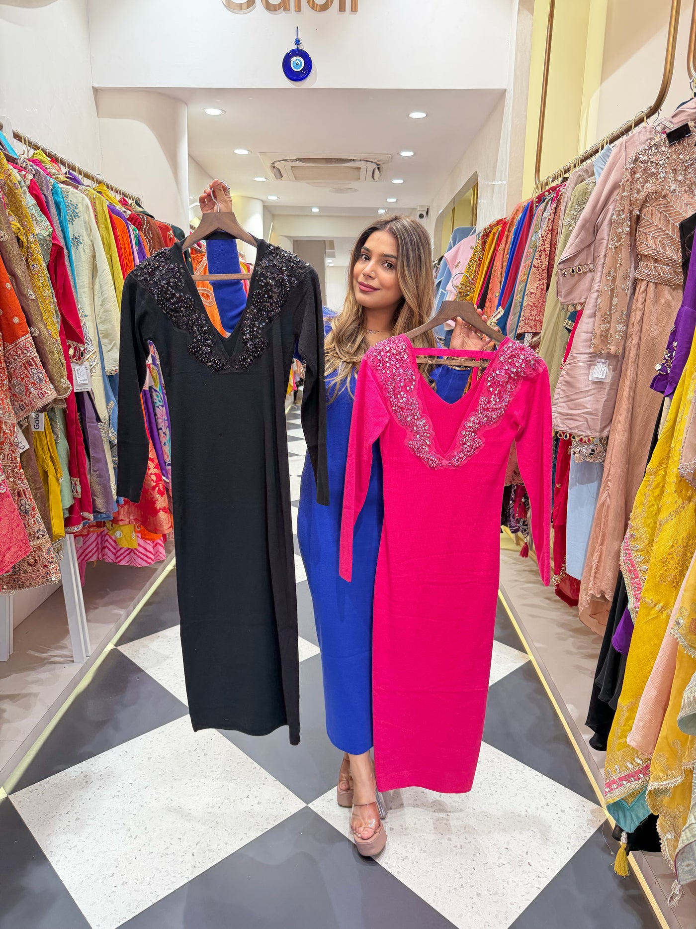 “Empress” - Knitted Embellished Dress