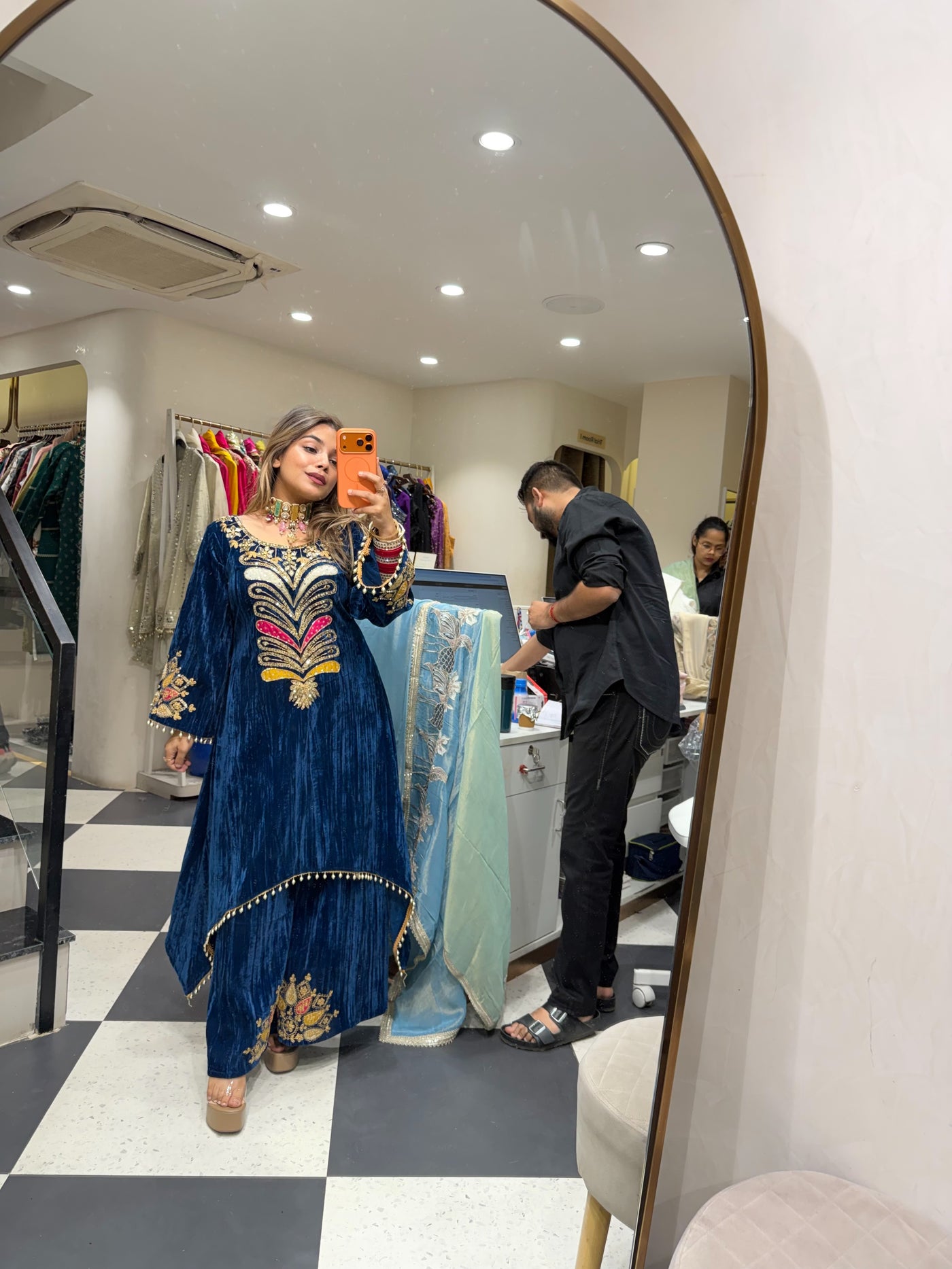 “Kabira” - Velvet Two piece set