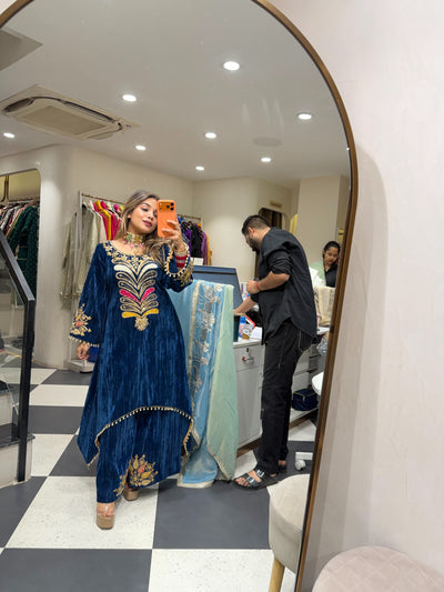 “Kabira” - Velvet Two piece set