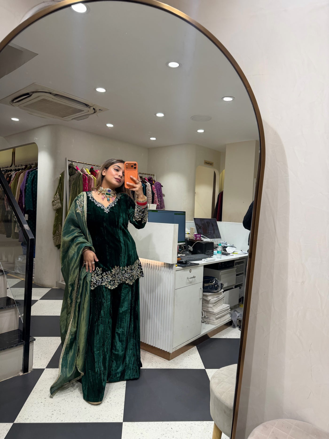 “Rahat” - Velvet Three Piece set