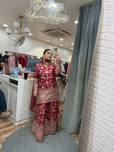 “Samara” - Banarasi Three Piece set
