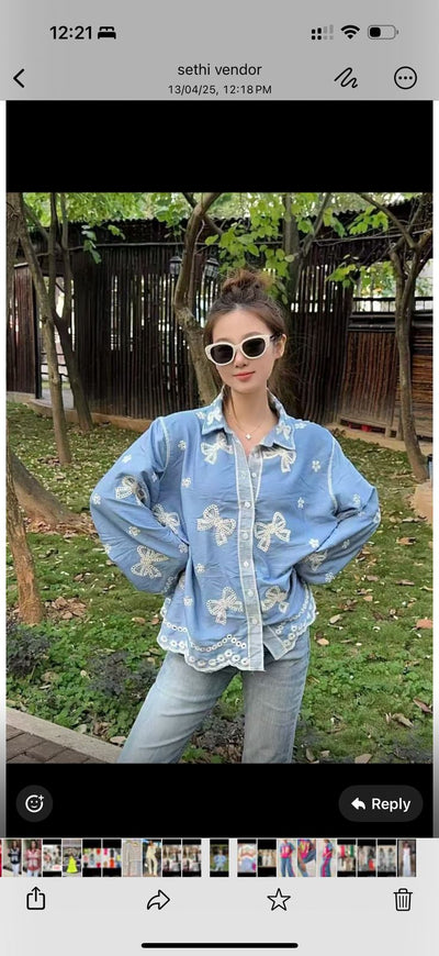 “Bowisha” - Fully Embroidered Shirt