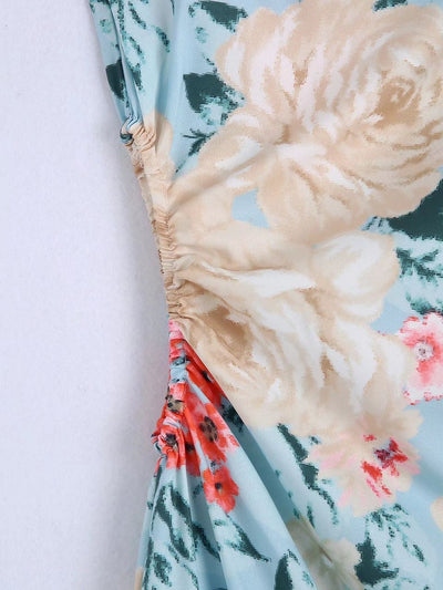 ''Lou'' - Floral Print One-Shoulder Dress