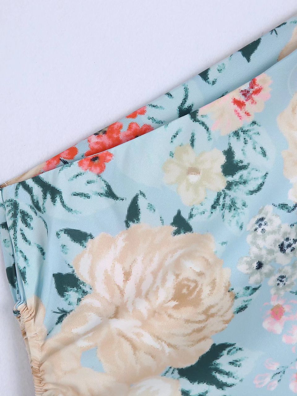 ''Lou'' - Floral Print One-Shoulder Dress