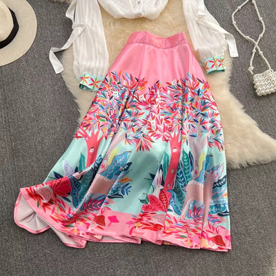 Amly - Floral Skirt and Top Set