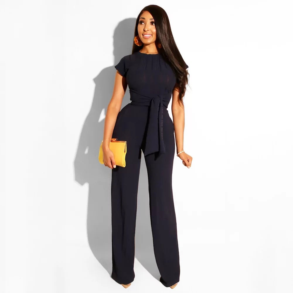 ''Valencia'' - Crop Top and Pants Set ( Black )